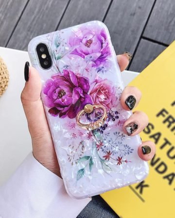 pretty floral iphone cover with sparkly effect