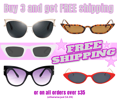 buy 3 pairs of sunglasses and get free shipping
