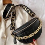 Waist Crossbody Bag (gold with wide strap and chain