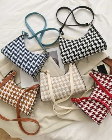 Gotini ‘Houndtooth’ Pattern Shoulder Crossbody Bags of multiple colors
