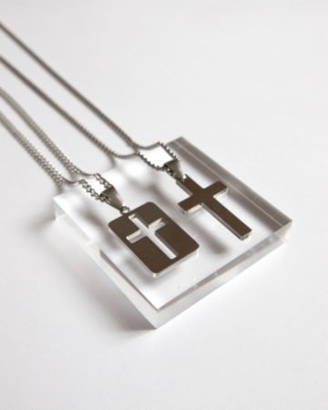 2pc crucifix pendant necklace